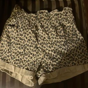 Denim BLVD , cheetah print shorts